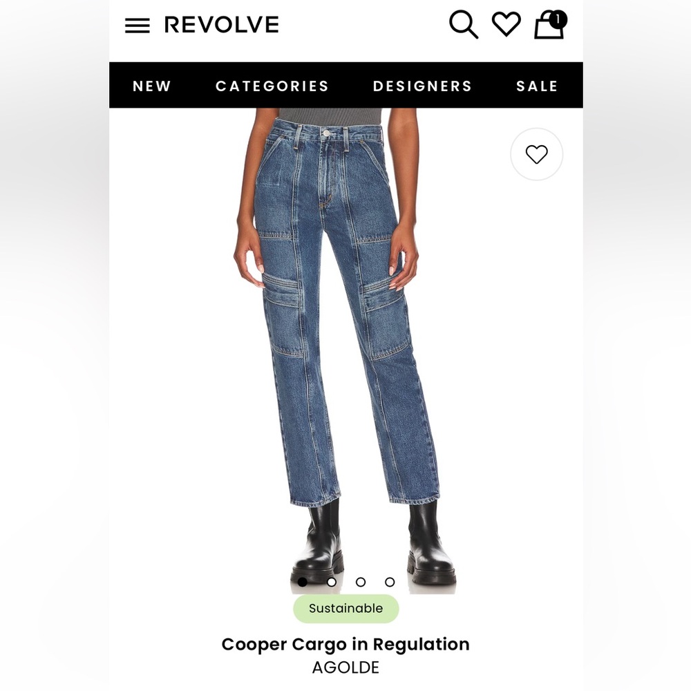 Agolde Blue Cargo Jeans